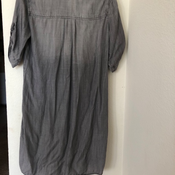 Grey pocketed tincel dress with 1 quarter sleeves - Picture 3 of 7